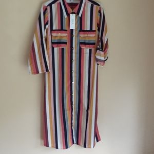 Multiple colors stripe dress